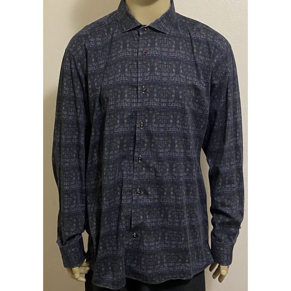 7 Downie St. London Culture Men's Size 10 Long Sleeve Button Front Shirt XXL